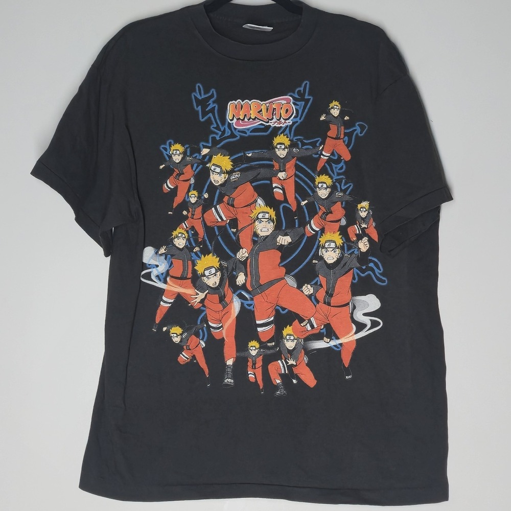 Naruto Shippuden Shadow Clone T Shirt Single Stitch Size XL Double Sided Tultex